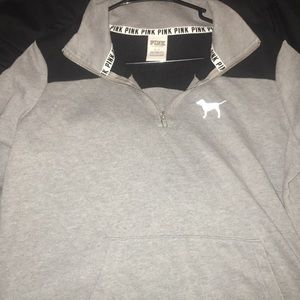 Pink quarter zip hoodie